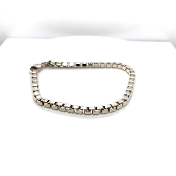 Tiffany & Co. Sterling Silver Venetian Box Chain Bracelet - Picture 1 of 4